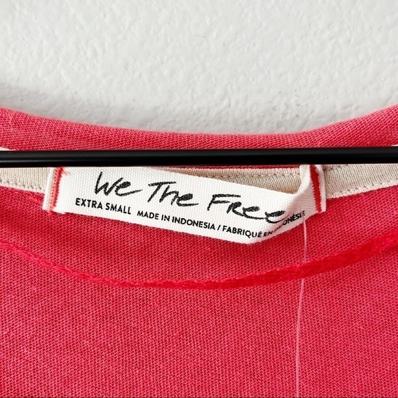 Free People NWT Heart of Mine Colorblock 3/4 Sleeve Top Camelia Combo Size XS - Picture 10 of 12